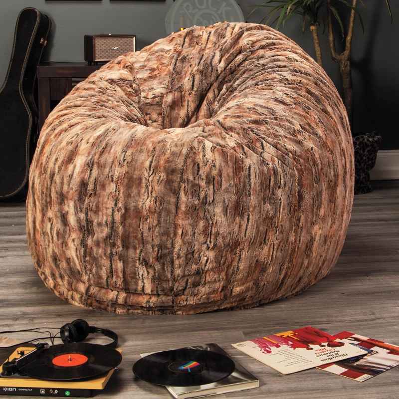 Giant Bean Bag Cocoon Chair, 6' - Red Fox